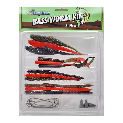 21pc Bass Worm Kit - KF
