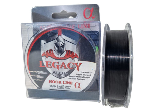 9lb Black Hook Line 0.23mm 100m - Legacy