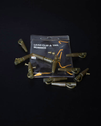 Lead Clip with Tail Rubber - Army Green
