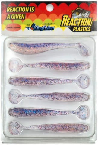 6cm Clear Sparkle - Paddle Tail