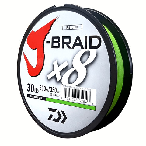 30lb CHART 300m J-Braid x8 0.28mm