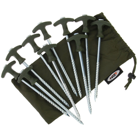 8" Bivvy Pegs in Case 10pp