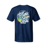 XL Navy Game Fish Okuma T-Shirt