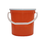 Orange 5L Bucket with Lid Plastic