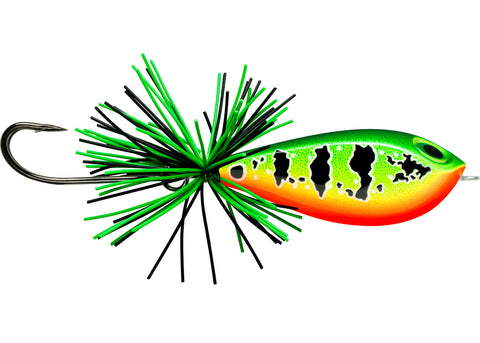 #5 Hot Peacock Bass Skitter Frog - Topwater