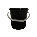Black 5L Bucket with Lid Plastic