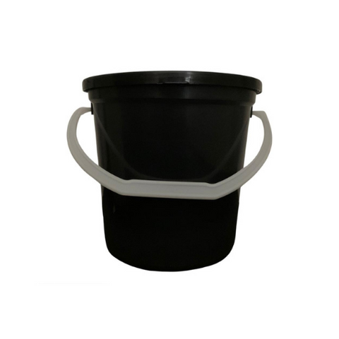 Black 5L Bucket with Lid Plastic